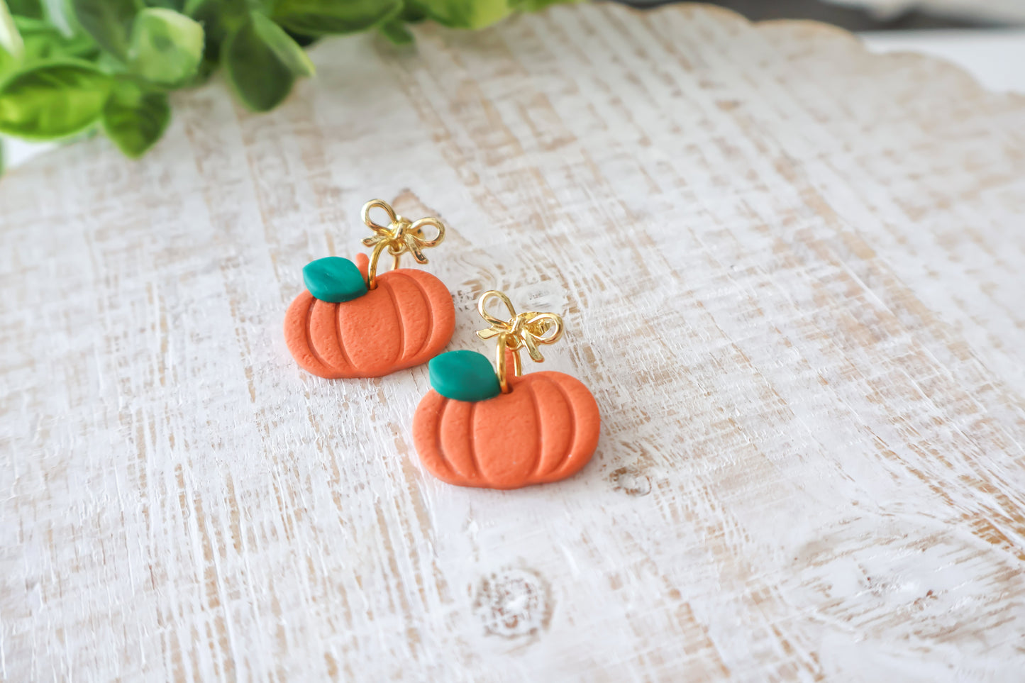 Pumpkin Bow Dangles