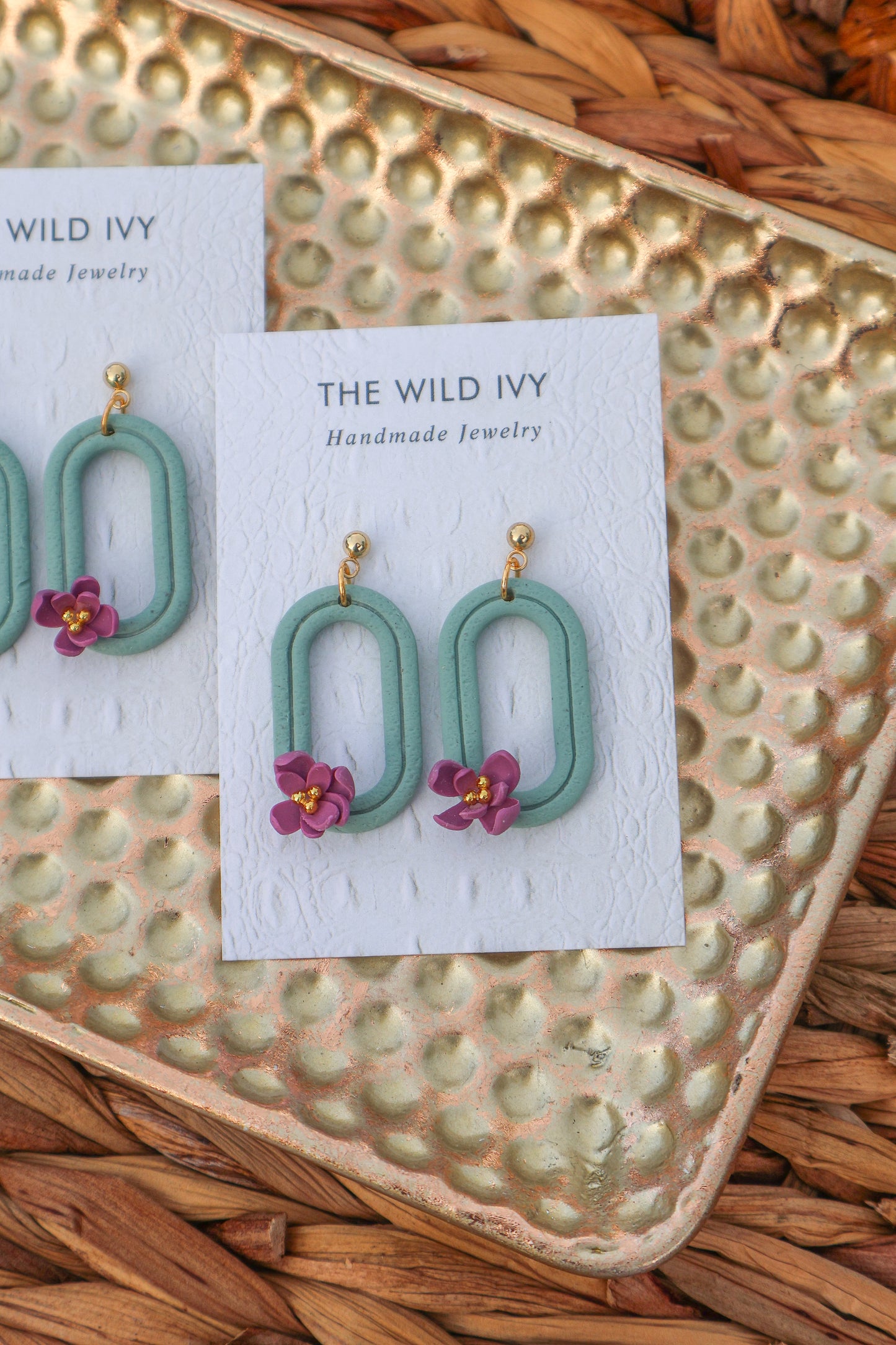 Wild Orchid Hoops