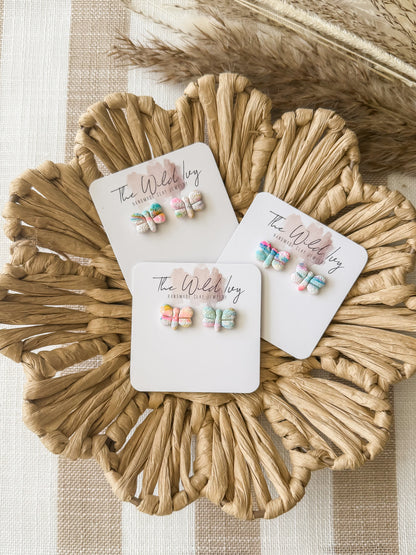 Cotton Candy Tides - Butterfly Studs
