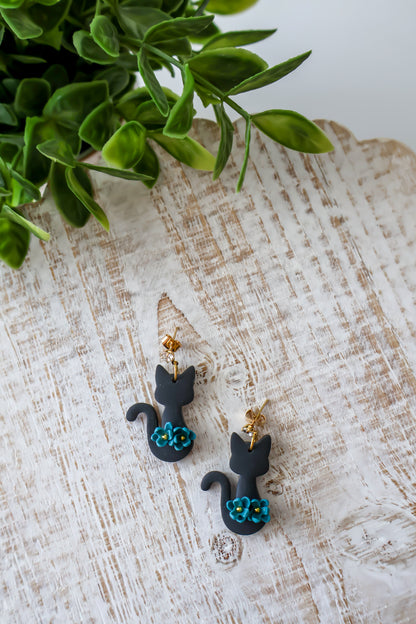 Floral Cat Dangles