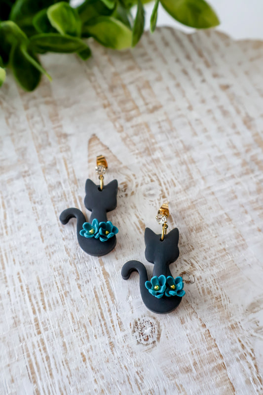 Floral Cat Dangles
