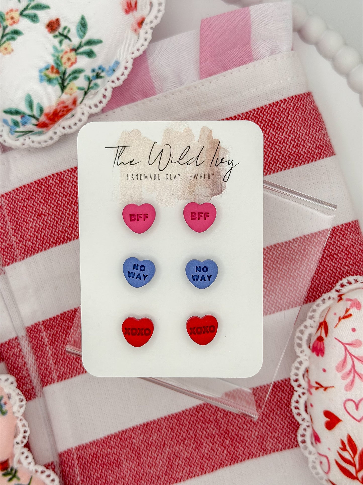 Mix & Match - Conversation Heart Studs
