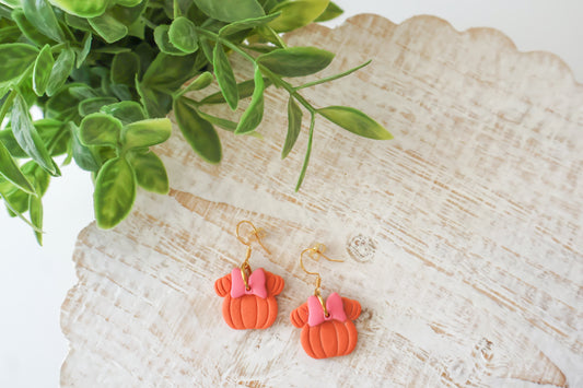Mickey Pumpkin Dangles