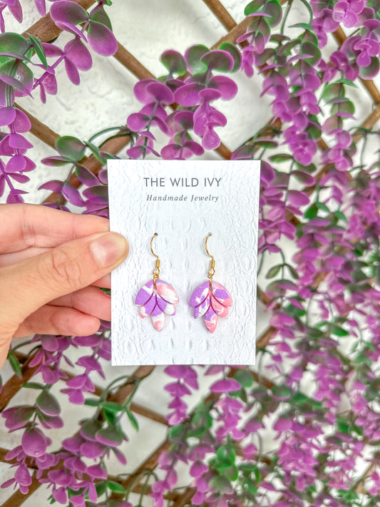 Pink Marble Dangles