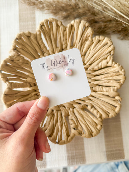 Cotton Candy Studs