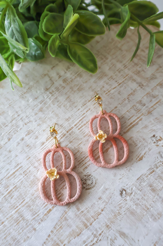 Floral Pumpkin Stack Dangles