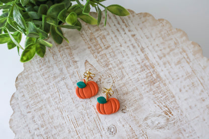 Pumpkin Bow Dangles