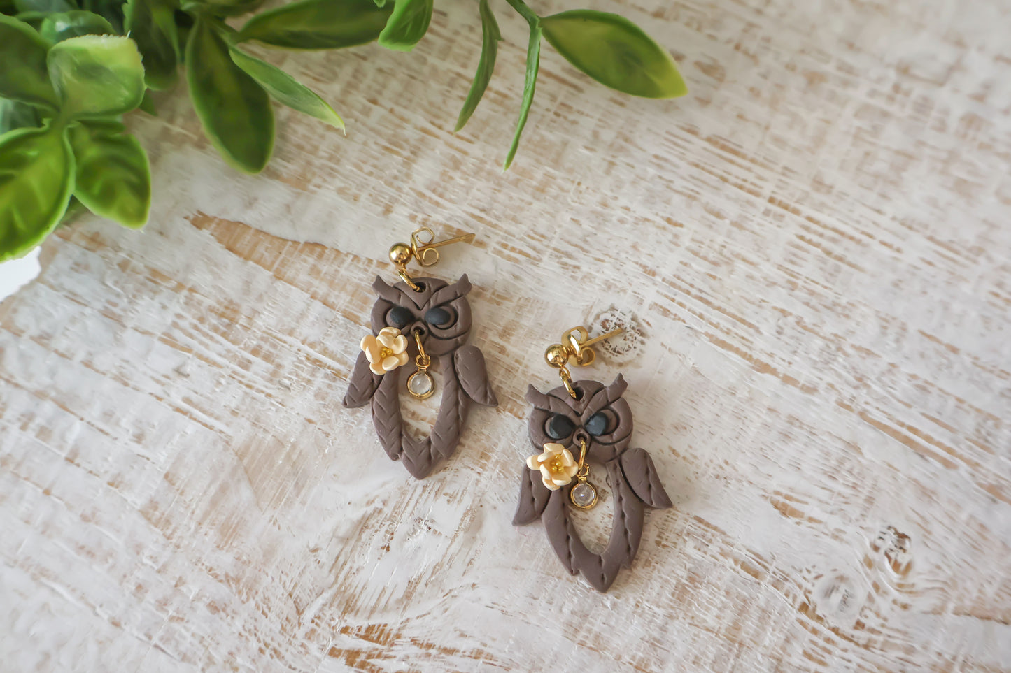 Floral Owl Dangles