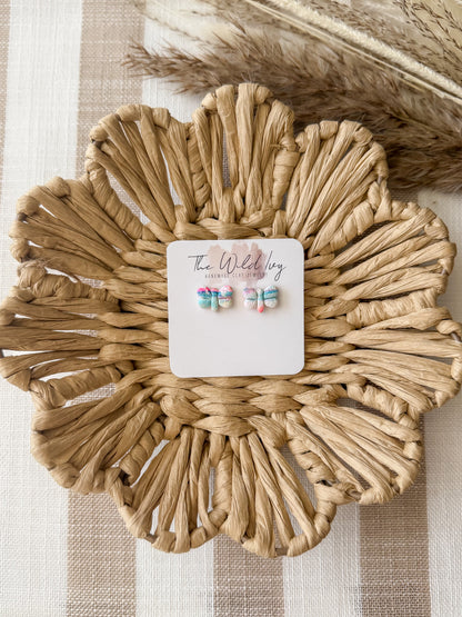 Cotton Candy Tides - Butterfly Studs