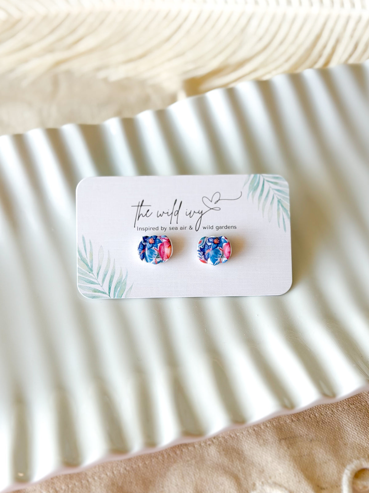 Floral Pumpkin Studs