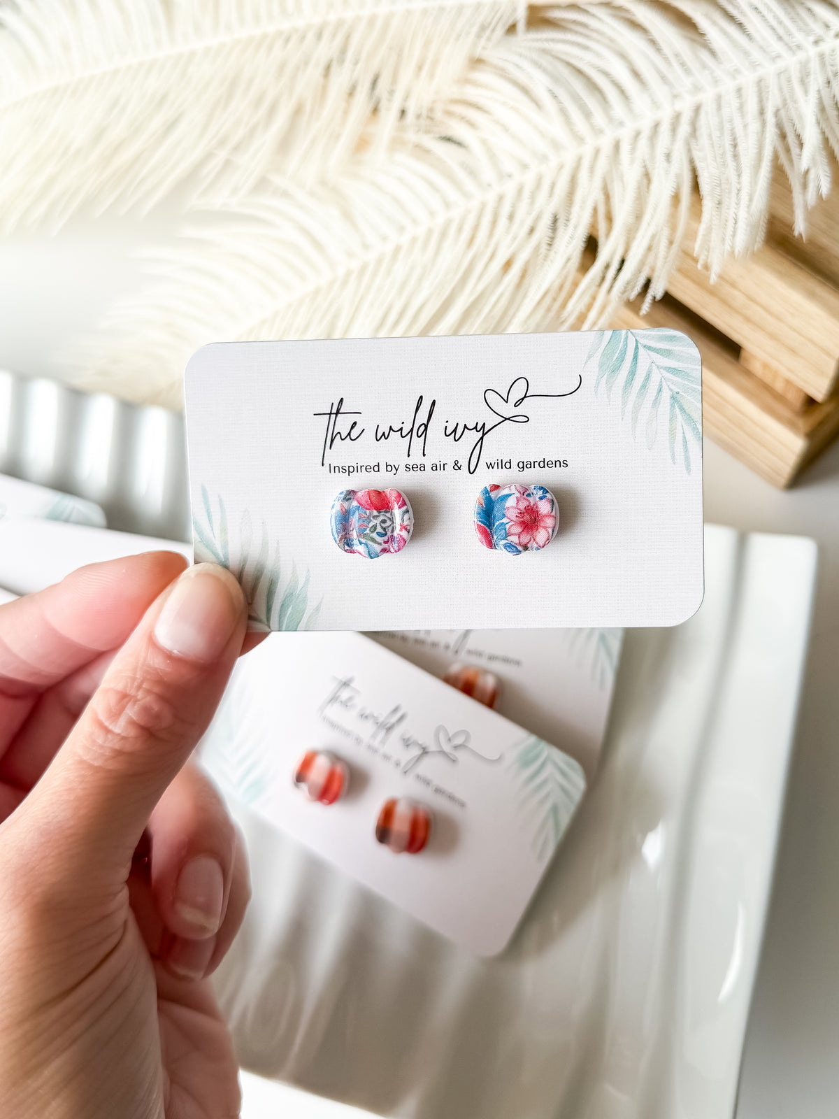 Floral Pumpkin Studs