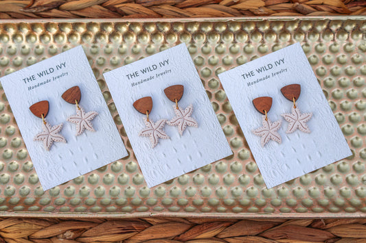 Wooden Starfish Dangles