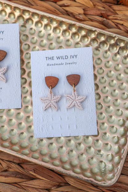 Wooden Starfish Dangles