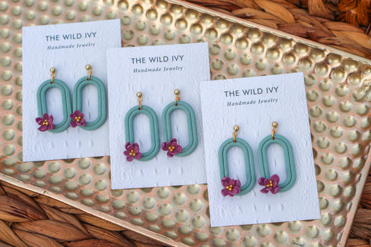 Wild Orchid Hoops
