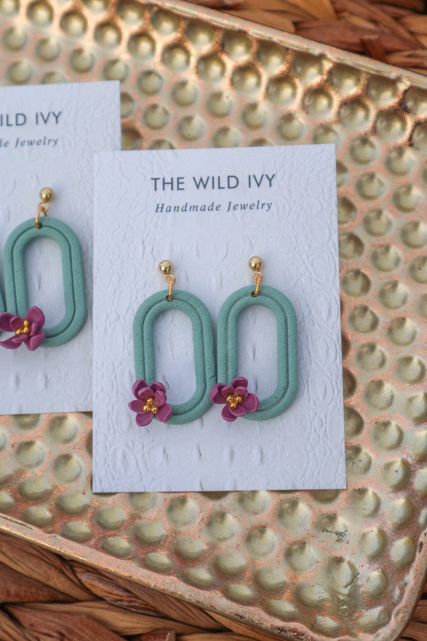Wild Orchid Hoops