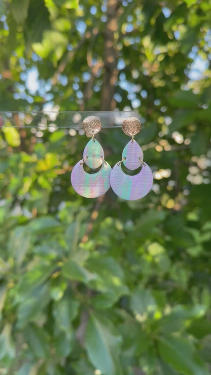 Creamsicle Abstract Dangles